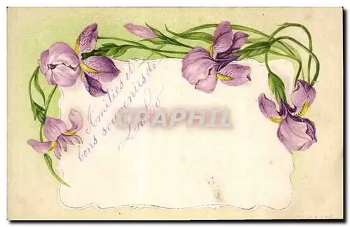 Cartes postales Fantaisie Fleurs