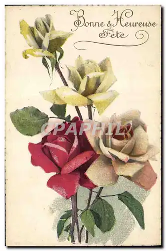 Cartes postales Fantaisie Fleurs