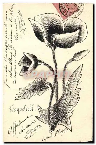 Cartes postales Fantaisie Fleurs