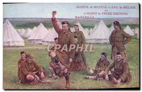 Cartes postales Militaria Entre deux assauts Frere Mathias