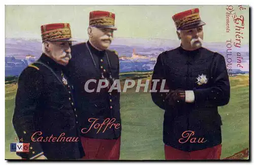 Cartes postales Militaria Castelnau Joffre Pau