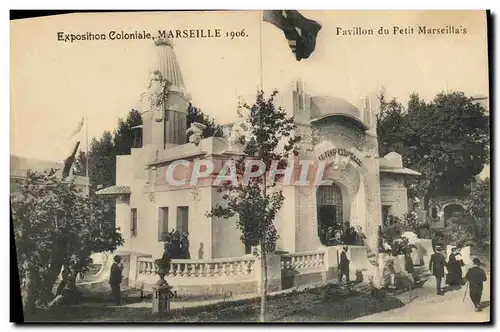 Cartes postales Journaux Journal Exposition coloniale Marseille 1906 Pavillon du Petit Marseillais