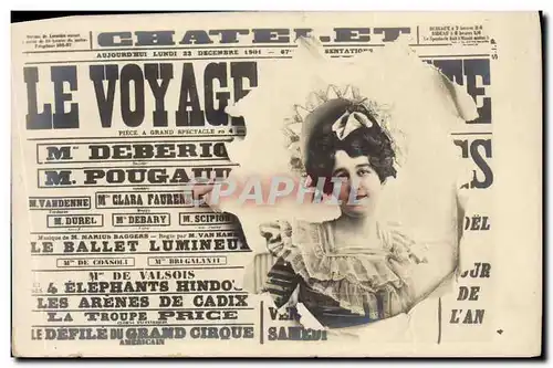 Cartes postales Journaux Journal Le Voyage Theatre