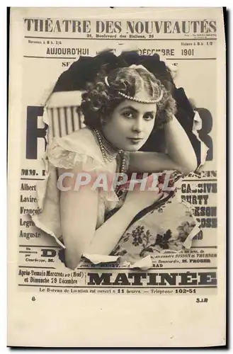Cartes postales Journaux Journal Theatre des Nouveautes Matinee 1904 Boulevard des Italiens Paris