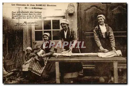 Cartes postales Folklore Les chansons de Jean Rameau illustrees L&#39heritage