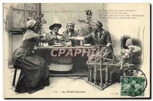 Cartes postales Folklore Les chansons de Jean Rameau illustrees Le petit gouter