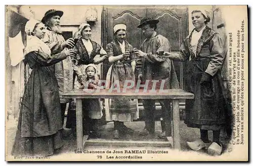Cartes postales Folklore Les chansons de Jean Rameau illustrees Les Accordailles