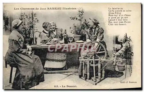 Cartes postales Folklore Les chansons de Jean Rameau illustrees Le dessert