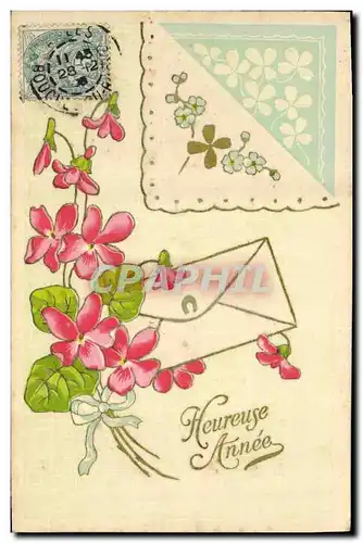 Cartes postales Fantaisie Fleurs Poisso