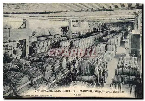 Cartes postales Folklore Vin Vignobles Champagne Montebello Mareuil sur Ay pres Epernay Cellier