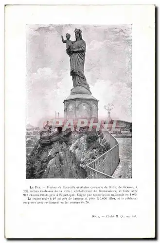 Ansichtskarte AK Publicite Le Puy Rocher de Corneille et statue colossale de ND de France Maurin Quina Boulevard