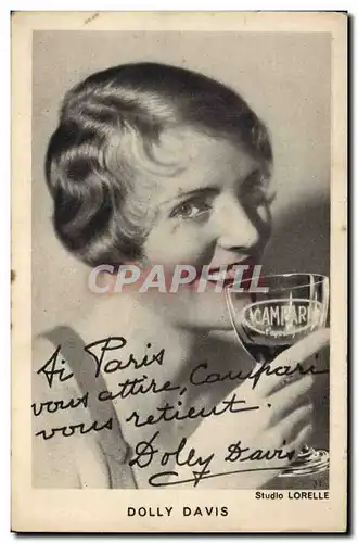 Cartes postales Publicite Dolly Davis David Campari Paris