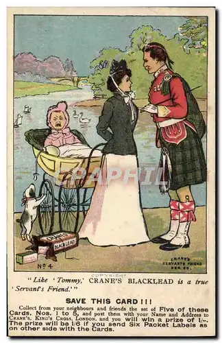 Cartes postales Publicite Crane&#39s Blacklead Militaria Ecossais