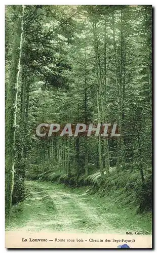 Cartes postales Arbre La Louvesc Route sous bois Chemin des Sept Fayards