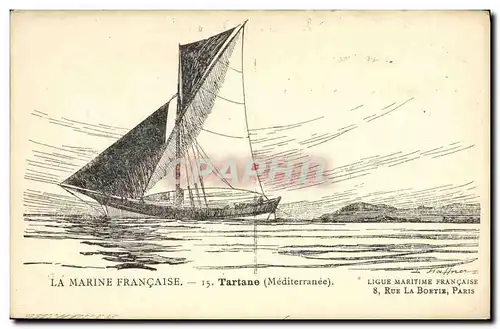 Ansichtskarte AK Fantaisie Illustrateur Haffner Bateau Tartane Mediterranee