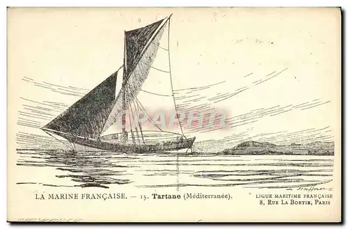 Cartes postales Fantaisie Illustrateur Haffner Bateau Tartane Mediterranee