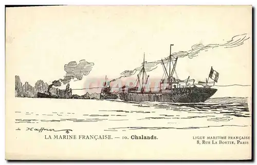 Cartes postales Fantaisie Illustrateur Haffner Bateau Chalands