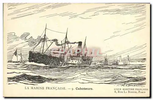 Cartes postales Fantaisie Illustrateur Haffner Bateau Caboteurs