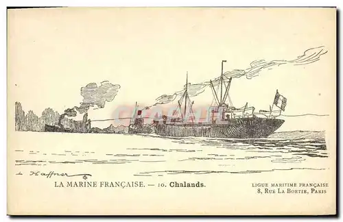 Ansichtskarte AK Fantaisie Illustrateur Haffner Bateau Chalands