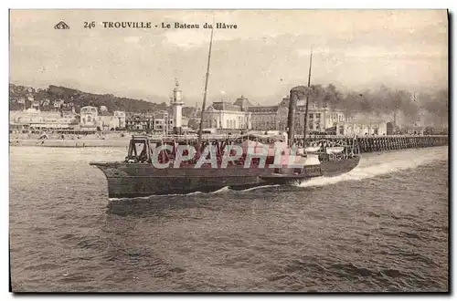 Ansichtskarte AK Phare Trouville Le bateau du Havre