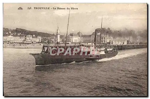 Cartes postales Phare Trouville Le bateau du Havre