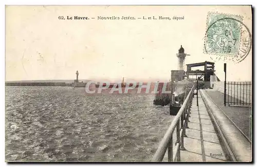 Cartes postales Phare Le Havre Nouvelles jetees