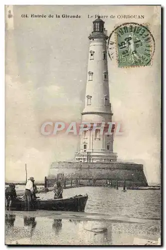 Cartes postales Phare de Cordouan Entree de la Gironde Pecheurs Barque