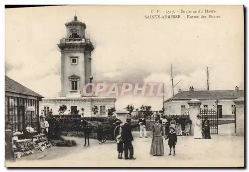 Cartes postales Phare Sainte Adresse Entree des phares