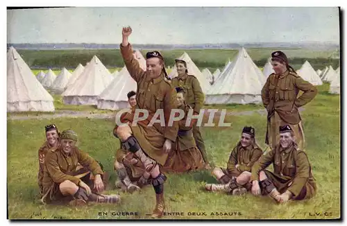 Cartes postales Militaria Entre deux assauts