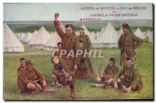 Cartes postales Militaria Entre deux assauts Frere Mathias Marseille
