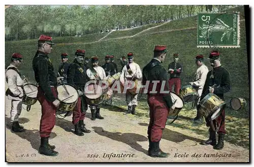 Ansichtskarte AK Militaria Infanterie Ecole des tambours