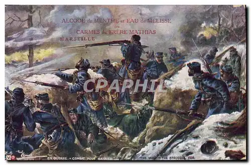 Cartes postales Militaria Combat pour gagner Frere Mathias Marseille