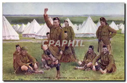 Cartes postales Militaria Entre deux assauts