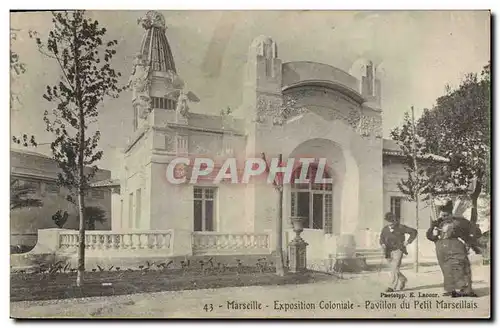 Cartes postales Journaux Journal Marseille Exposition Coloniale Pavillon du Petit Marseillais