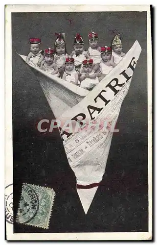 Cartes postales Journaux Journal La Patrie Enfants Bebes Militaria