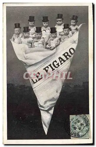 Cartes postales Journaux Journal Le Figaro Enfants Bebes