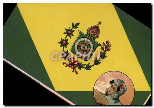 Ansichtskarte AK Drapeau Femme Bresil Brazil