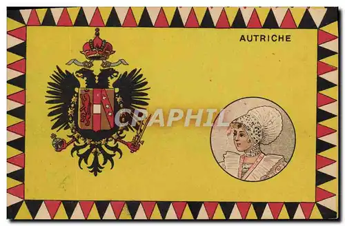 Cartes postales Drapeau Femme Autriche austria
