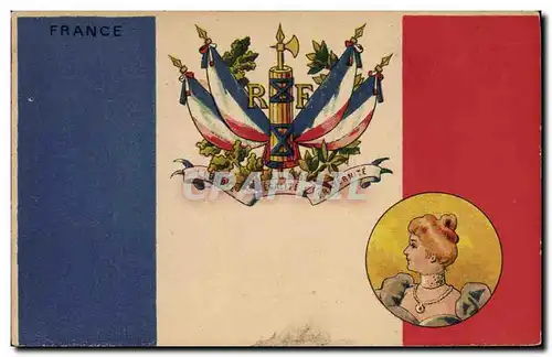 Cartes postales Drapeau Femme France