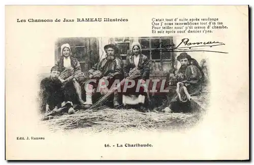 Cartes postales Folklore Les chansons de Jean Rameau illustrees La Charibaude