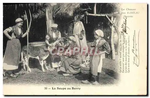 Ansichtskarte AK Folklore Les chansons de Jean Rameau illustrees La Soupe au Berry Veau