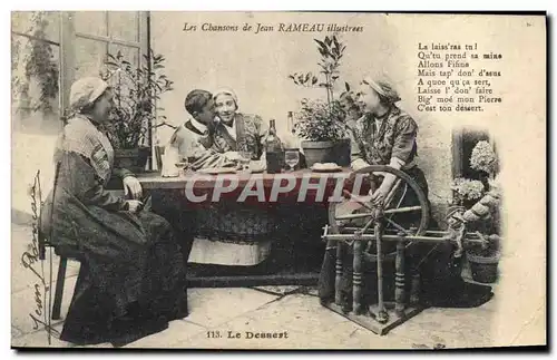 Cartes postales Folklore Les chansons de Jean Rameau illustrees Le dessert