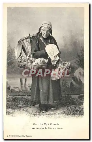 Ansichtskarte AK Folklore Au Pays Creusois Femme