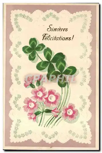 Cartes postales Fantaisie Fleurs Trefles