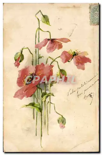 Cartes postales Fantaisie Fleurs