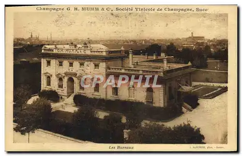 Cartes postales Folklore Vin Vendange Champagne Mumm Les bureaux