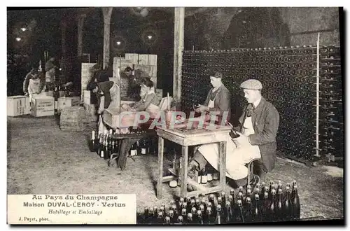 Ansichtskarte AK Folklore Vin Vendange Champagne Maison Duval Leroy Vertus Habillage et emballage