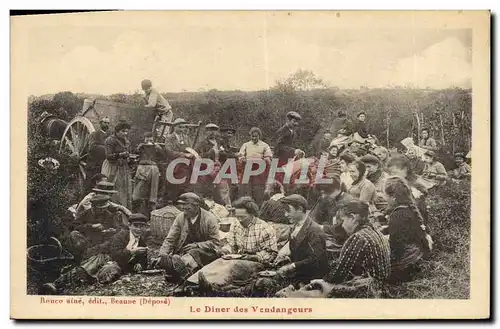 Ansichtskarte AK Folklore Vin Vendange Champagne Le diner des vendangeurs TOP