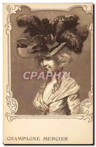 Cartes postales Folklore Vin Vendange Champagne Mercier Femme