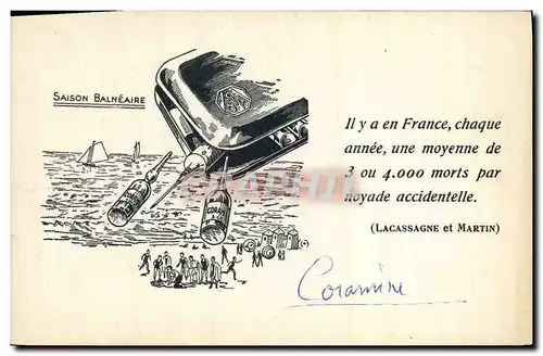 Cartes postales Publicite Saison balneaire Coranine